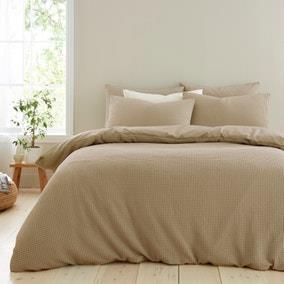 Ashton Waffle 100% Cotton Duvet Cover & Pillowcase Set | Dunelm