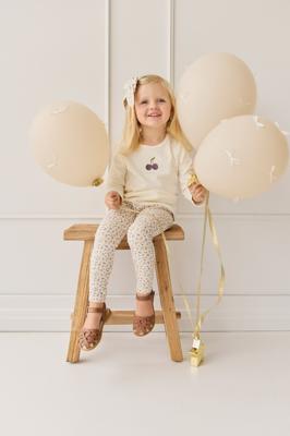 Organic Cotton Everyday Legging - Blueberry Field Raindrops – Jamie Kay AU