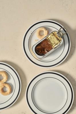 White/black 4-Pack Porcelain Side Plates at H&M Home | H&M CA