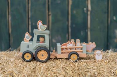 Little Farm Wooden Tractor with Trailer | Little Dutch Premium Toys – The Thrifty Mumma