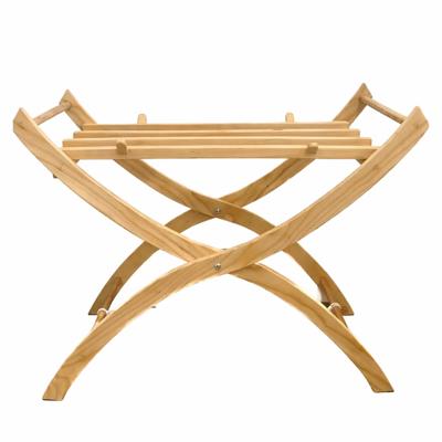 Foldable Moses Stand with Curved Edges | Pine Natural – Wicker Changing and Moses Baskets | Cinnamon & Spice South Africa