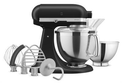 Artisan® Series 5 Quart Tilt-Head Stand Mixer with Premium Accessory Pack Black Matte | KitchenAid
