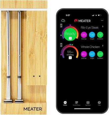MEATER Pro Duo: WiFi Smart Meat Thermometer | 550°C High Heat Resistance | Long Range | Dual Probes | Six Sensors | BBQ, Oven, Grill, Smoker, Air Frye