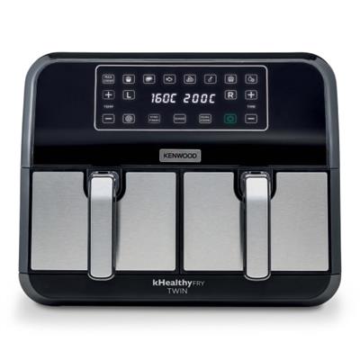 kenwood black and stainless steel 8l dual airfryer hfm75 - Yuppiechef