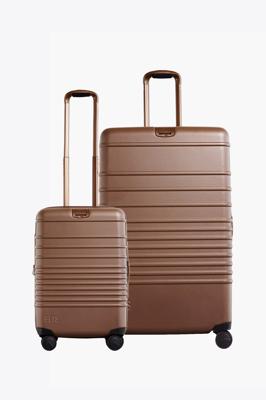 BÉIS The Luggage Starter Set in Maple - Carry-On and Check-In Suitcase Bundle, Checked and Overhead Roller Set, Luggage Discount​