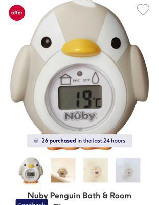 Nuby Penguin Bath & Room Thermometer - Boots