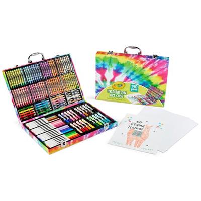 Crayola Inspiration Art Case Coloring Set - Tie-Dye (140ct), Art Supplies Set For Kids, Travel Drawing Kit, Gift for Girls & Boys, Ages 5+ [Amazon Exc