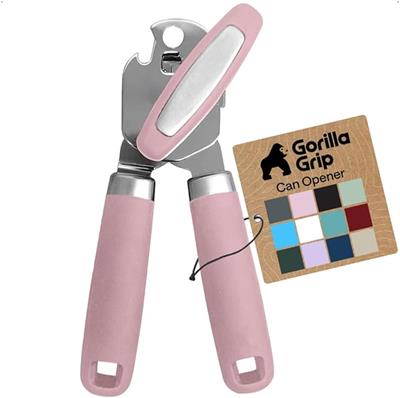 Amazon.com: GORILLA GRIP Heavy Duty Stainless Steel Smooth Edge Manual Can Opener and Bottle Openers, Soft Comfortable Handle, Oversized Handheld Turn