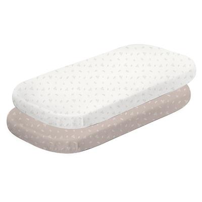 Bubba Blue Organic Cotton Co-Sleeper/Bedside Bed Fitted Sheets 2 Pack Chestnut