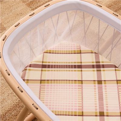 Frankie Flannelette - Emmy Gingham Bassinet Fitted Sheet | Sheet Society