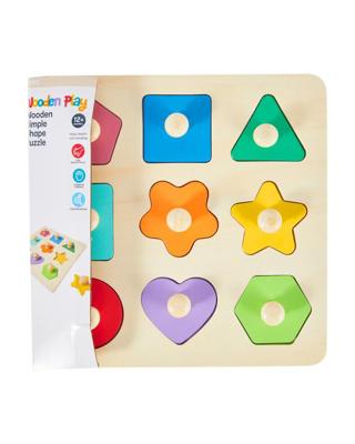 Wooden Simple Shape Puzzle - Kmart