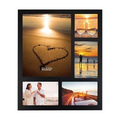 UMICAL Wood Picture Frame Photo Collage Frame Black Wooden Wall Frames 8X10+4X4+6X4+2(4X6)