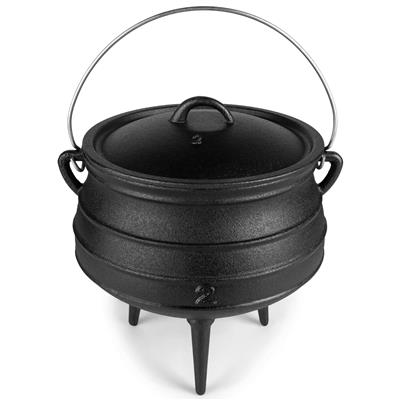 Bruntmor Pre-Seasoned Cast Iron Cauldron, 8.5 Quart Potjie Pot with Lid, Ideal for Campfire Cooking - Walmart.com