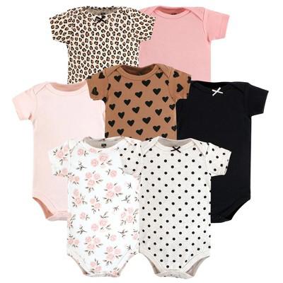 Hudson Baby Infant Girl Cotton Bodysuits, Cinnamon Pink Prints, 0-3 Months : Target