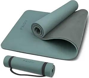 Amazon.com : PAIDU Yoga Mat Non Slip Anti-tear,extra thick-2/5 inch（10MM）High Resiliency Professional POE Yoga Mats for Women Men Kids,72x24inch,Wor
