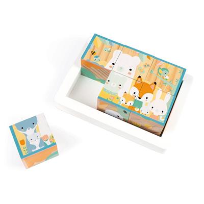 Janod Pure 6-Block Tray - Beginner Wooden Puzzle – Jump! The BABY Store