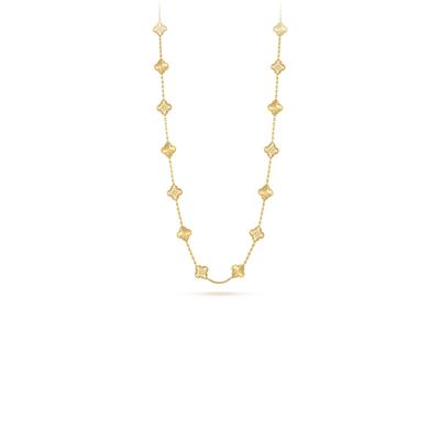VAN CLEEF ARPELS VINTAGE ALHAMBRA LONG NECKLACE, 20 MOTIFS - YELLOW GOLD, DIAMOND VCARP4KM00