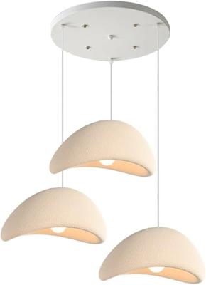 NOCHX Wabi Sabi Style Hanging Pendant Lights Modern 3-Lights E27 Pendant Light Polyethylene Material Height Adjustable Pendant Lighting For Kitchen Di