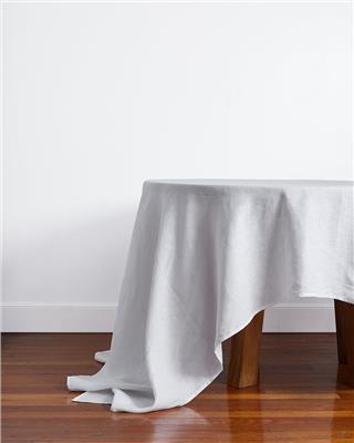 Medium - White 100% French Flax Linen Tablecloth – Bed Threads