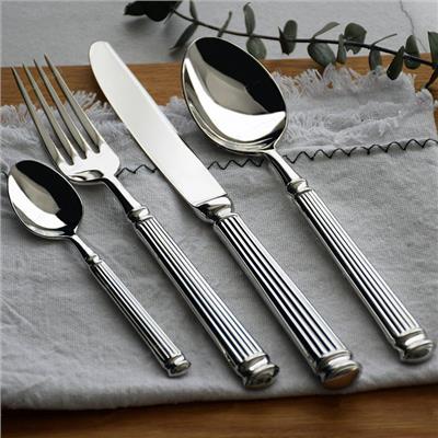 24 Pieces - Emilia Roman Fluted Luxury Stainless Steel Cutlery Set