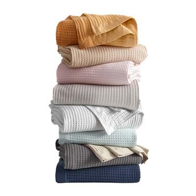 100% Cotton Waffle Weave All-Season Bed Blanket - Great Bay Home (Twin, Pale Blue) : Target
