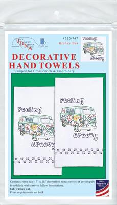 Amazon.com: Jack Dempsey Needle Art Feeling Groovy Decorative Hand Towels : Home & Kitchen