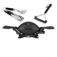 Weber Q2200 Black Gas BBQ includes 2 Piece Tool Set and Brush (18067) - BBQ World