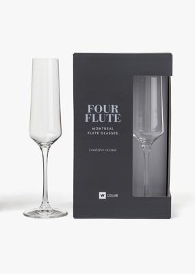 Montreal Lead-Free Flute Glasses 4 Pack | Woolworths.co.za