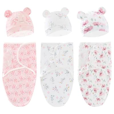 YOPTOP Baby Swaddle Sleep Sack with Hat Soft Cotton Wearable Swaddle Wrap for 0-3 months Girls Boys 3-Pack - Walmart.ca