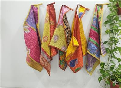 Kantha Kitchen Towel Set of 5-handmade Colorful Vintage Cotton Tea Towels With Hanging Loop, Soft & Durable Kitchen Towels, Mixed Assorted - Etsy