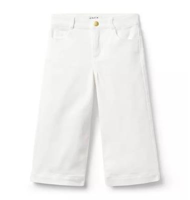 Girl White Wide Leg Jean by Janie and Jack