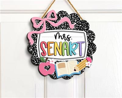 Personalized Teacher Door Sign, Back to School Gift, Classroom Decor, Teacher Door Hanger, New Teacher Gifts, Custom 3D Teacher Sign - Etsy