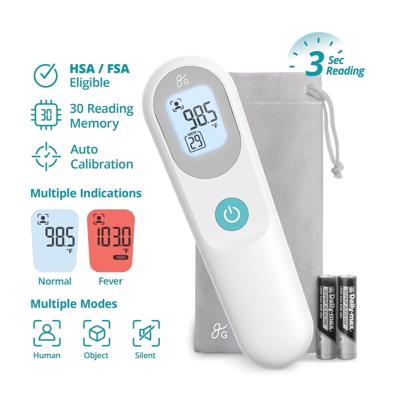Greater Goods No-Touch Baby Thermometer for Infants, Newborns & Toddlers with Fever Alarm and Instant Accuracy Readings, White HSA/FSA Eligible - Walm
