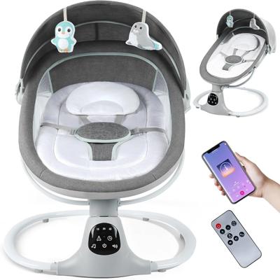 Amazon.com : Electric Baby Swing for Infants to Toddler, Portable Swing Rocker with 5 Point Harness, 5 Sway Speed, Bluetooth,12 Preset Lullabies with