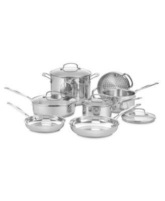 Cuisinart Chefs Classic Stainless Steel 11 Piece Cookware Set - Macys