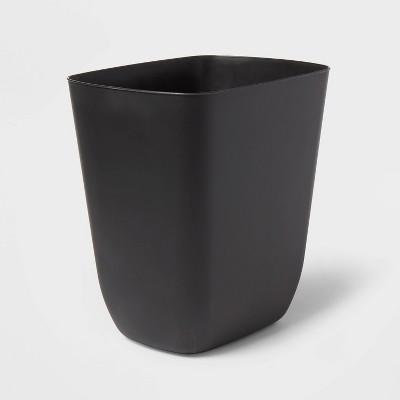 3gal Open Vanity Waste Basket Black - Brightroom™: Compact Matte Plastic Indoor Trash Can, Small Size, Bathroom Use : Target