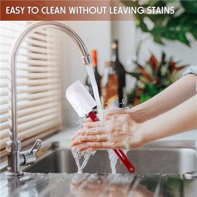 Amazon.com: Norme 4 Pcs High Temp Silicone Spatulas Heat Resistant Rubber Spatula Commercial Silicone Scraper with Handle for Kitchen Cook Baking Mixi