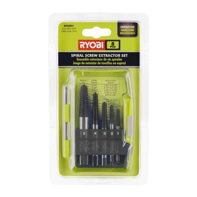 RYOBI Spiral Screw Extractor Set (5-Piece) A96SE51 - The Home Depot