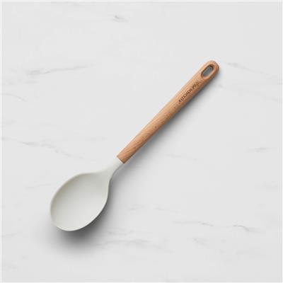 Kitchen Pro Core Silicone Beechwood Spoon Cool Grey | Kitchen Warehouse