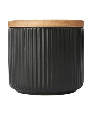 Small Black Ribbed Canister - Kmart