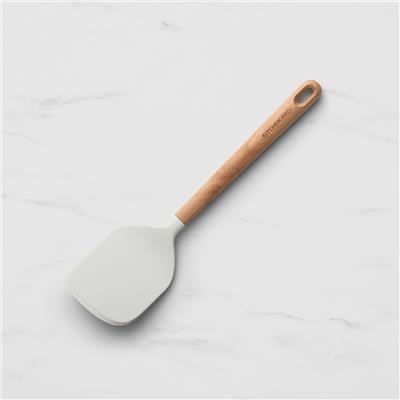 Kitchen Pro Core Silicone Beechwood Turner Cool Grey | Kitchen Warehouse