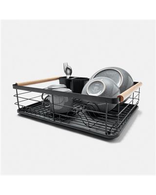 Black Wooden Handle Dish Rack - Kmart