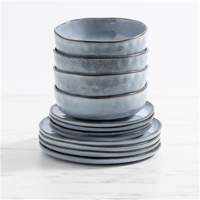 Salisbury & Co Baltic Dinner Set 12pc Blue/Grey | Kitchen Warehouse