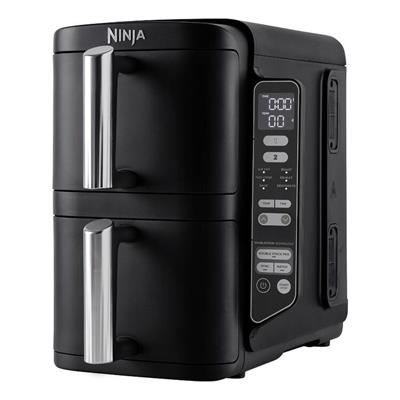 Ninja Dual Drawer Air Fryer Black & Silver 7.6 L