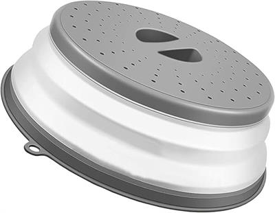 Amazon.com: Microwave Cover For Food, Microwave Splatter Cover, Collapsible Microwave Splash Guard Lid and Food Strainer, Bpa Free, 10.5 Inch, Grey: H