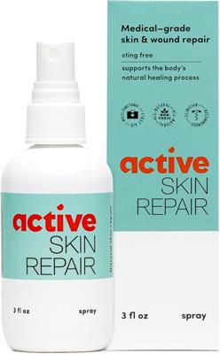 Amazon.com: Active Skin Repair First Aid Healing Skin Spray - Natural & Non-Toxic with Hypochlorus Acid for Minor Cuts, Wounds, Scrapes, Rashes, Sunbu