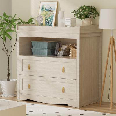 Ebern Designs 35.4 Wood Changing Table, 2 - Drawer Dresser , Chest Of Drawers With Open Storage - Wayfair Canada