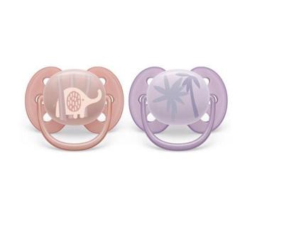 Philips Avent Ultra Soft Pacifier 0-6m, elephant / lilac  - Walmart