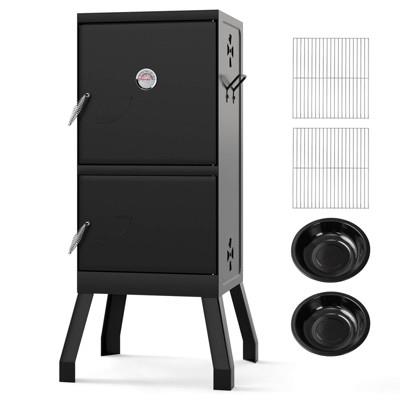 Costway 40 Vertical BBQ Smoker w/Built-in Thermometer Adjustable Air Dampers for Party : Target