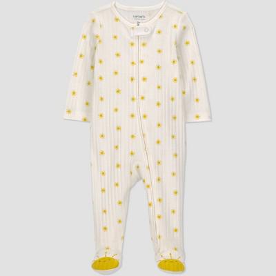 Carters Just One You® Baby Sun Graphic Footed Pajamas - Yellow Newborn : Target